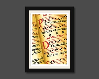 Plainchant – medieval music art print