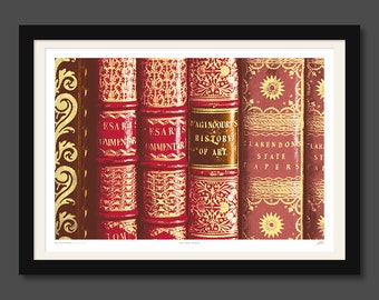 Antique Books – rich, sumptuous art print