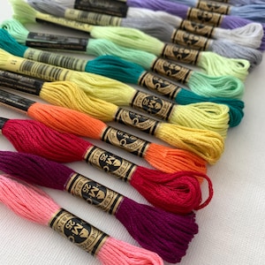 DMC Six Strand Embroidery Floss Single Skeins Range of Colours DMC Mouline Hand Embroidery Thread For Embroidery DMC Floss Discount Price