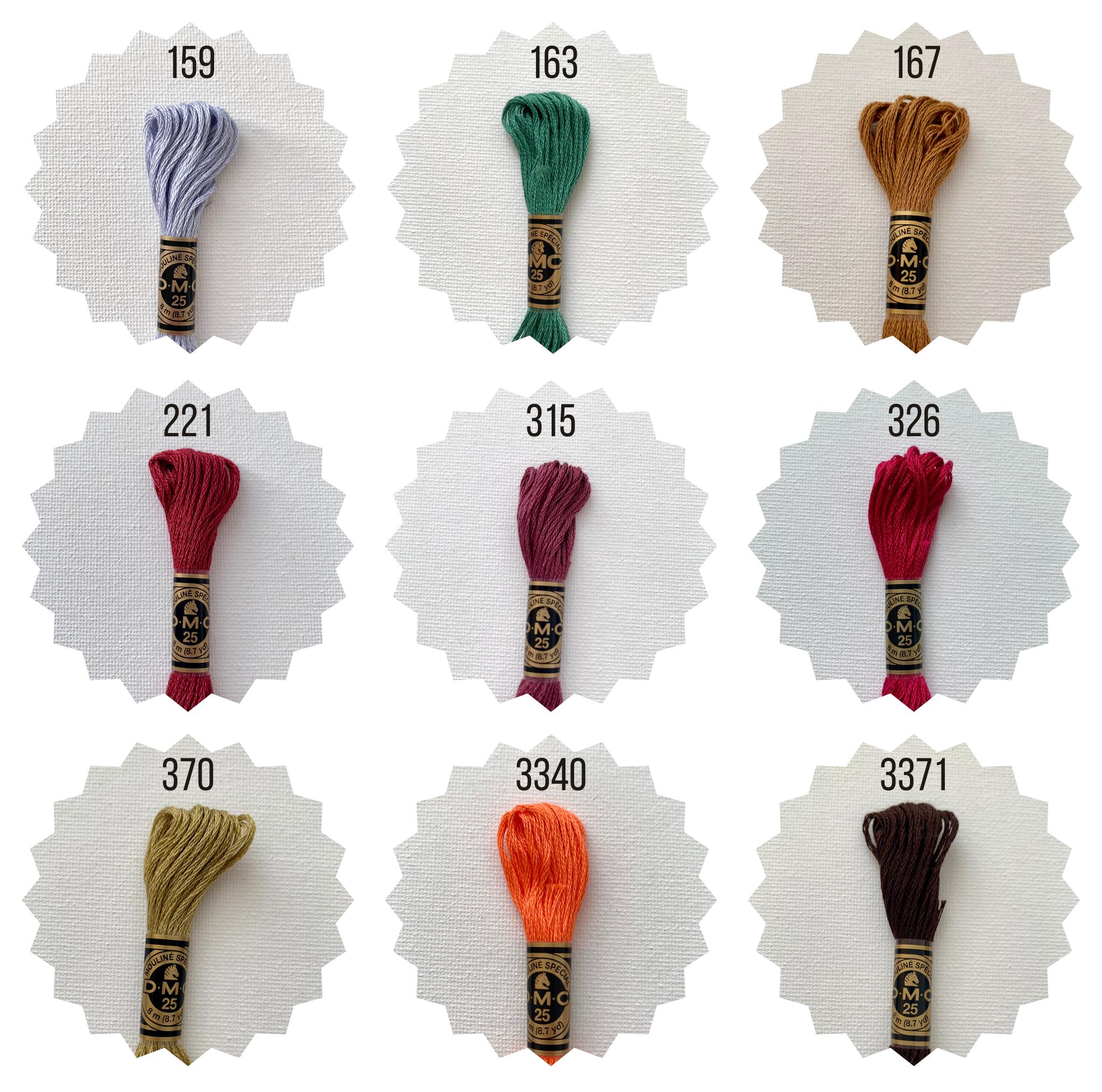 Dmc six strand embroidery floss single skeins range of colours dmc