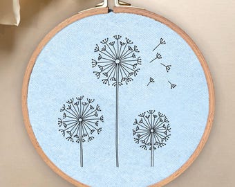 Kit de broderie sur tulle - Pissenlits - Duftin