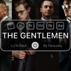 10 The Gentlemen LUTs, Adobe Premiere Pro LUTs Pack, Video Editing Luts Final Cut Pro, Video Presets for DaVinci Resolve Vlog