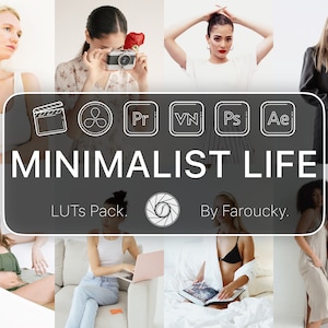 10 Minimalist Life Luts Pack, Adobe Premiere Pro LUTs Pack, Video Editing Luts Final Cut Pro, Video Presets for DaVinci Resolve Vlog