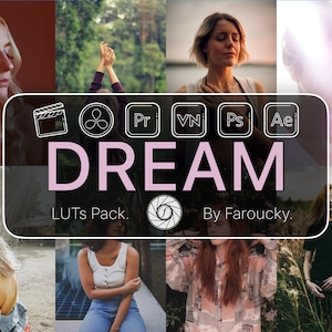 13 Cinematic Dream Luts Pack, Adobe Premiere Pro LUTs Pack, Video Editing Luts Final Cut Pro, Video Presets for DaVinci Resolve Vlog