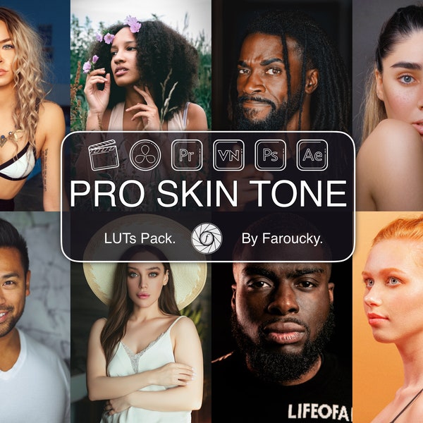 10 Pro Skin Tone LUTs, Adobe Premiere Pro LUTs Pack, Video Editing Luts Final Cut Pro, Video Presets for DaVinci Resolve Vlog