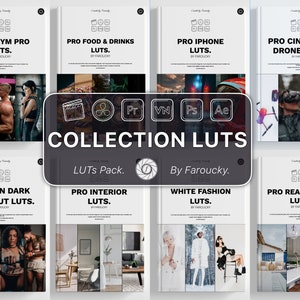 Ultimate 100+  Pro LUTs for Cinematic Color Grading - Compatible with Premiere Pro, Final Cut Pro X, DaVinci Resolve, and More