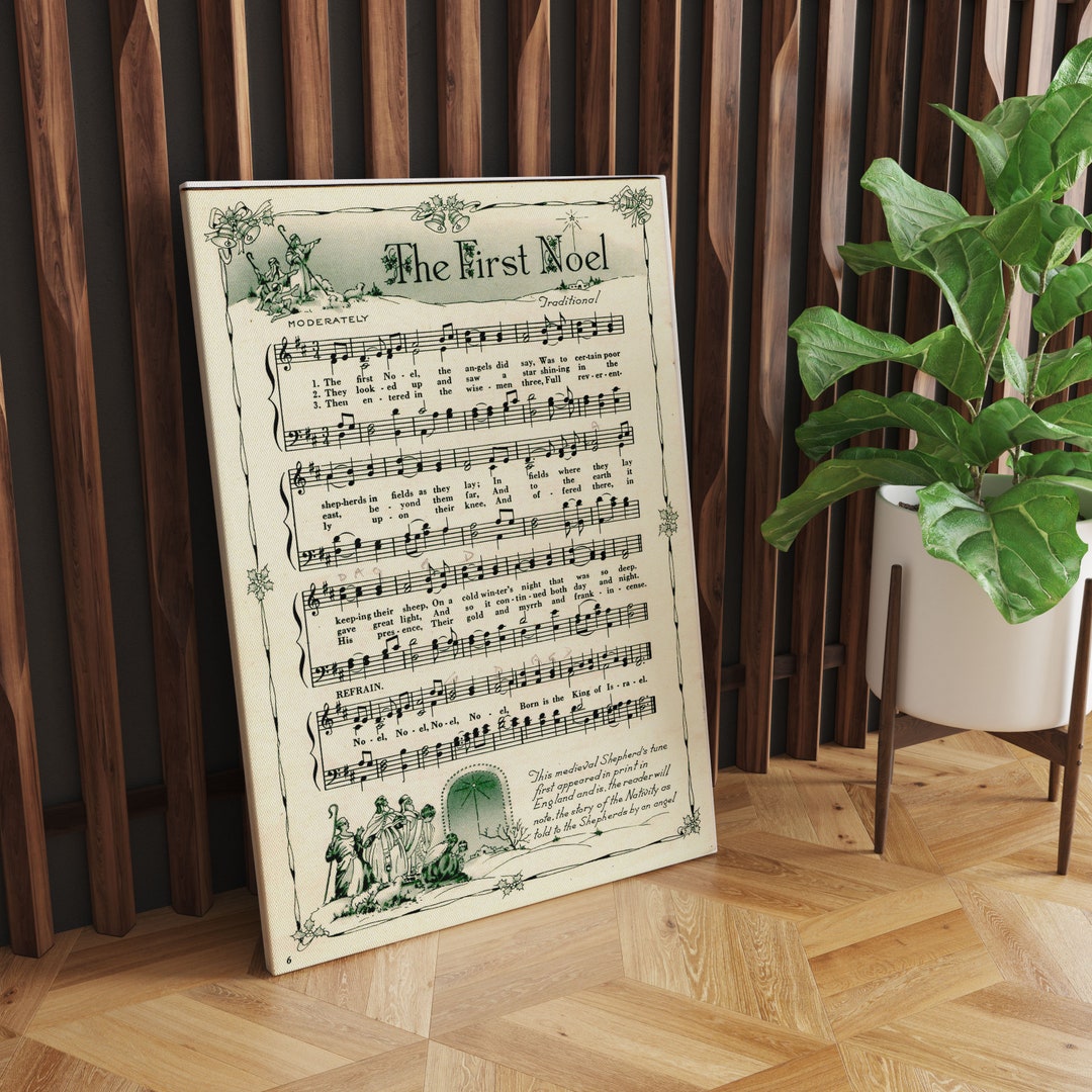 The First Noel Nowell Printable Vintage Christmas Hymn Carol Etsy