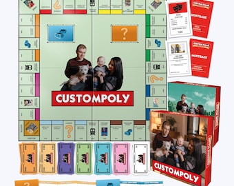 Custompoly Board Game, Personalized Couple Gift, Family Game Night