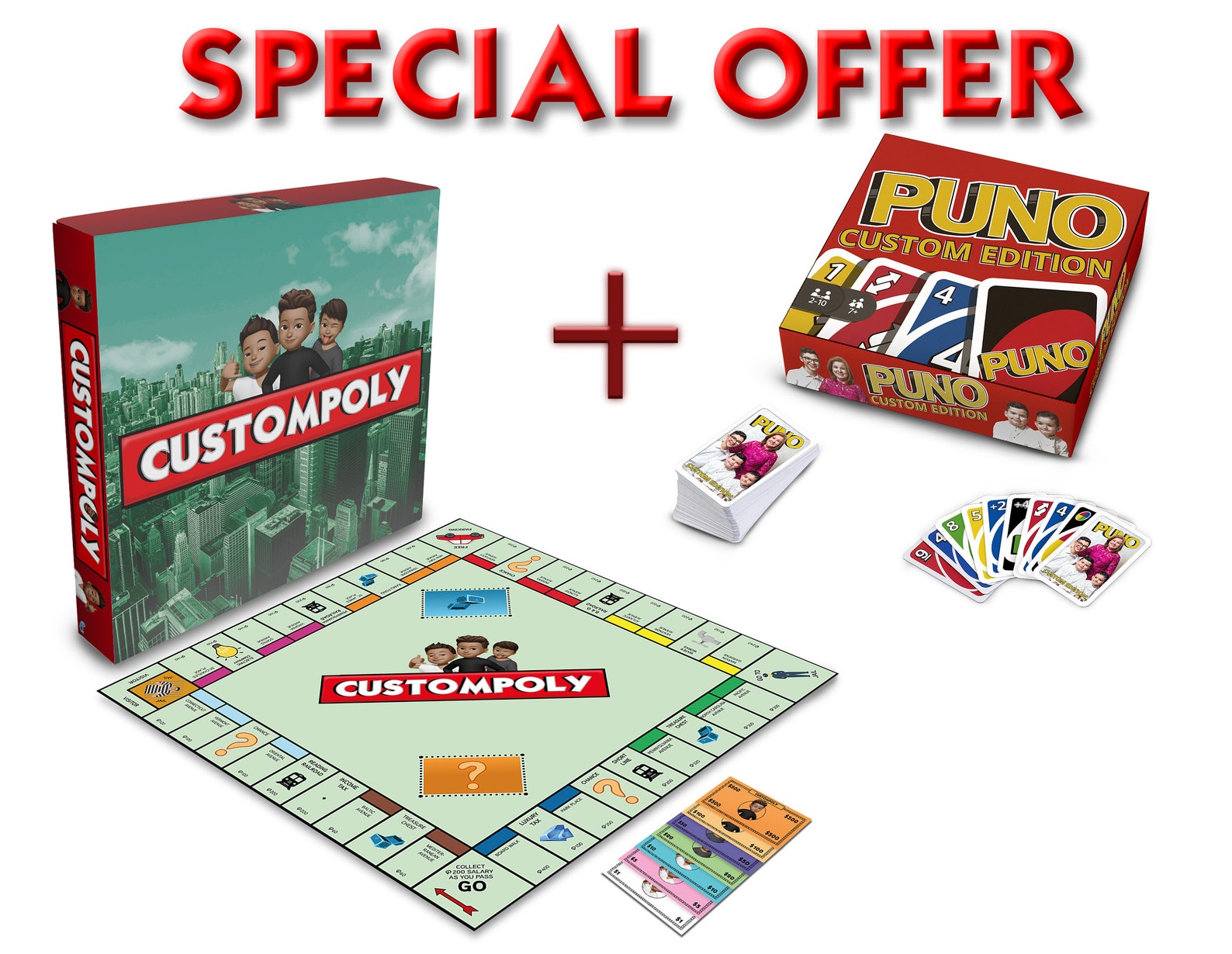 Custompoly Board Game Personalized Board Game Customized Etsy