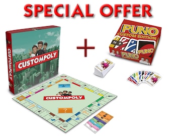 Custompoly Board Game, Personalized Board Game, Customized Gift, Personalized Gift, Board Game-Complete Game, Customopoly Board Game