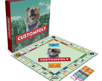 Custompoly bordspel, gepersonaliseerd bordspel, aangepast bordspel, aangepast spel, gepersonaliseerd spel, bordspel-compleet spel