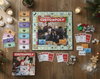 Custompoly Board Game, Personalized Game Board, Custom Game Board, Personalized Game, Unique Gift for Couples or Families, Custom Board Game