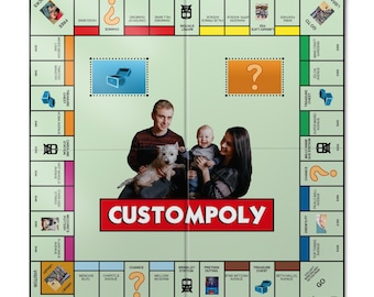 Custompoly Game Board, Custom Game Board, Game Board, Personalized Custompoly Game Board, Personalized Game Board, Custompoly Board Game