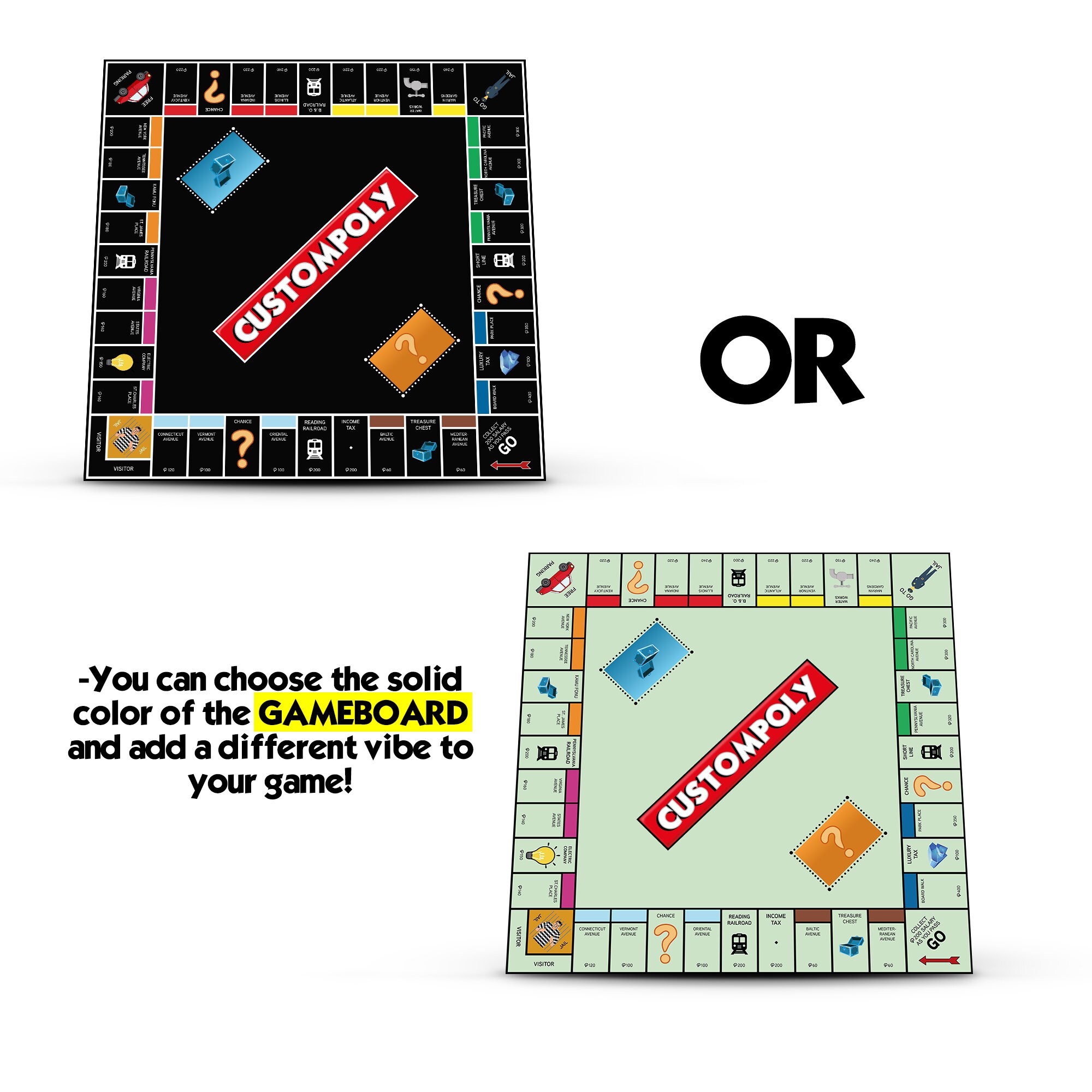 Custompoly Board Game Personalized Board Game Customized Etsy