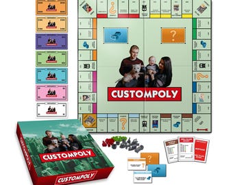 Custompoly Board Game, Personalized Game Board, Custom Game Board, Personalized Game, Unique Gift for Couples or Families, Custom Board Game