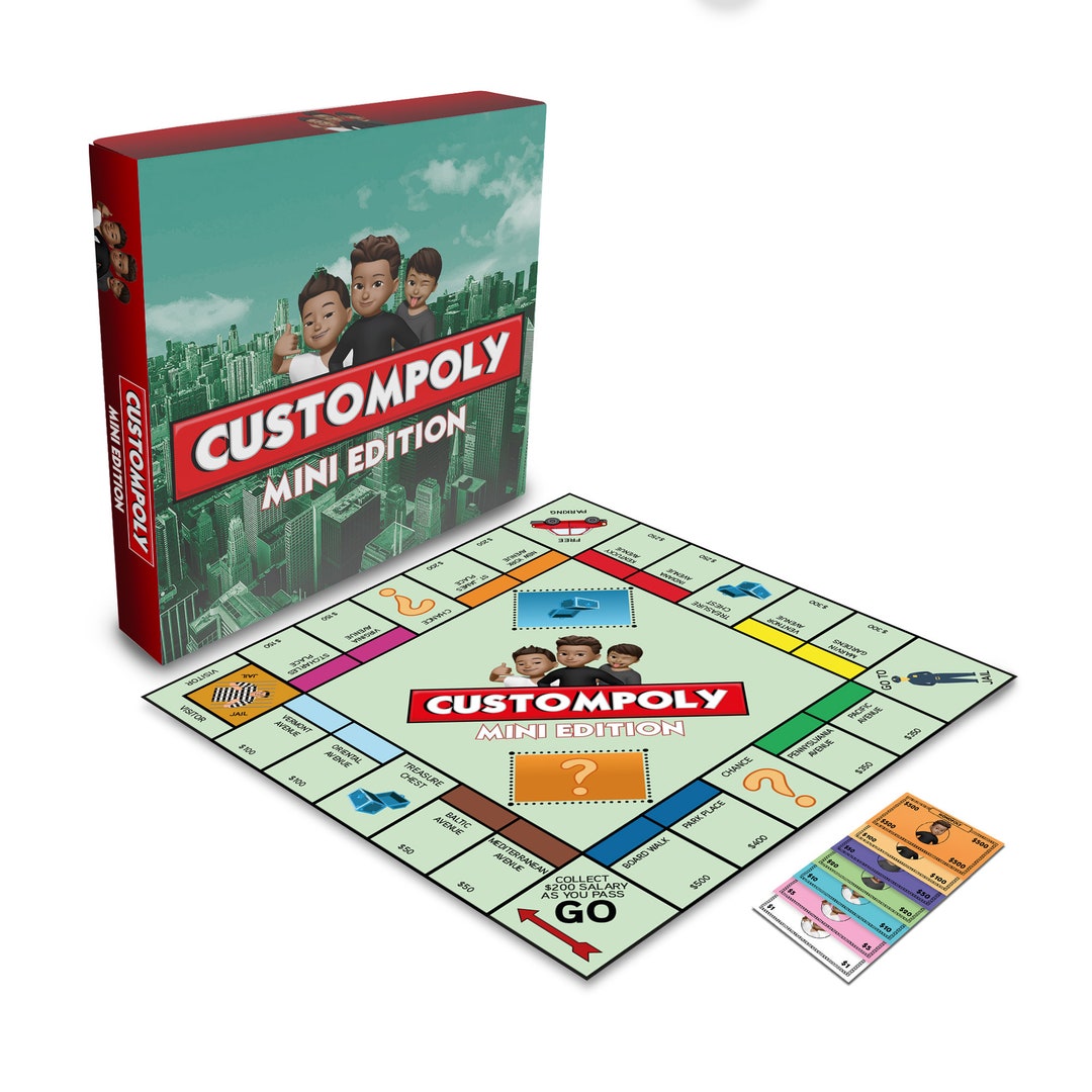 Custompoly Mini Board Game, Custom Mini Board Game, Custompoly Mini