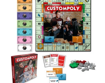 Custompoly Board Game, Personalized Board Game, Customized Game, Custom Board Game, Personalized Game, Custom Board Game-Complete Game