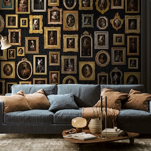 Renaissance Dogs Portrait Wallpaper: Royal Pet Peel and Stick Wallpaper #91