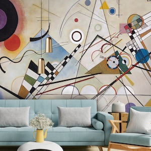 Kandinsky Composition 8 Wallpaper: Abstract Art Peel and Stick Wall Decor #61