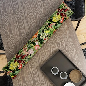 Draught Excluder (Filled), Draft door stopper, Window draft stop, Eco Friendly, Save Energy, Botanical Door Snake, Vibrant Blossom Flowers