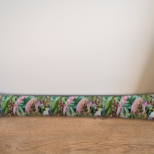 Tropical Parrot Draught Excluder: Jungle Print Door Draft Stopper