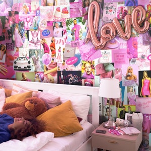 Pink Mood Board Wallpaper: Aesthetic Collage & Fashion Art #35