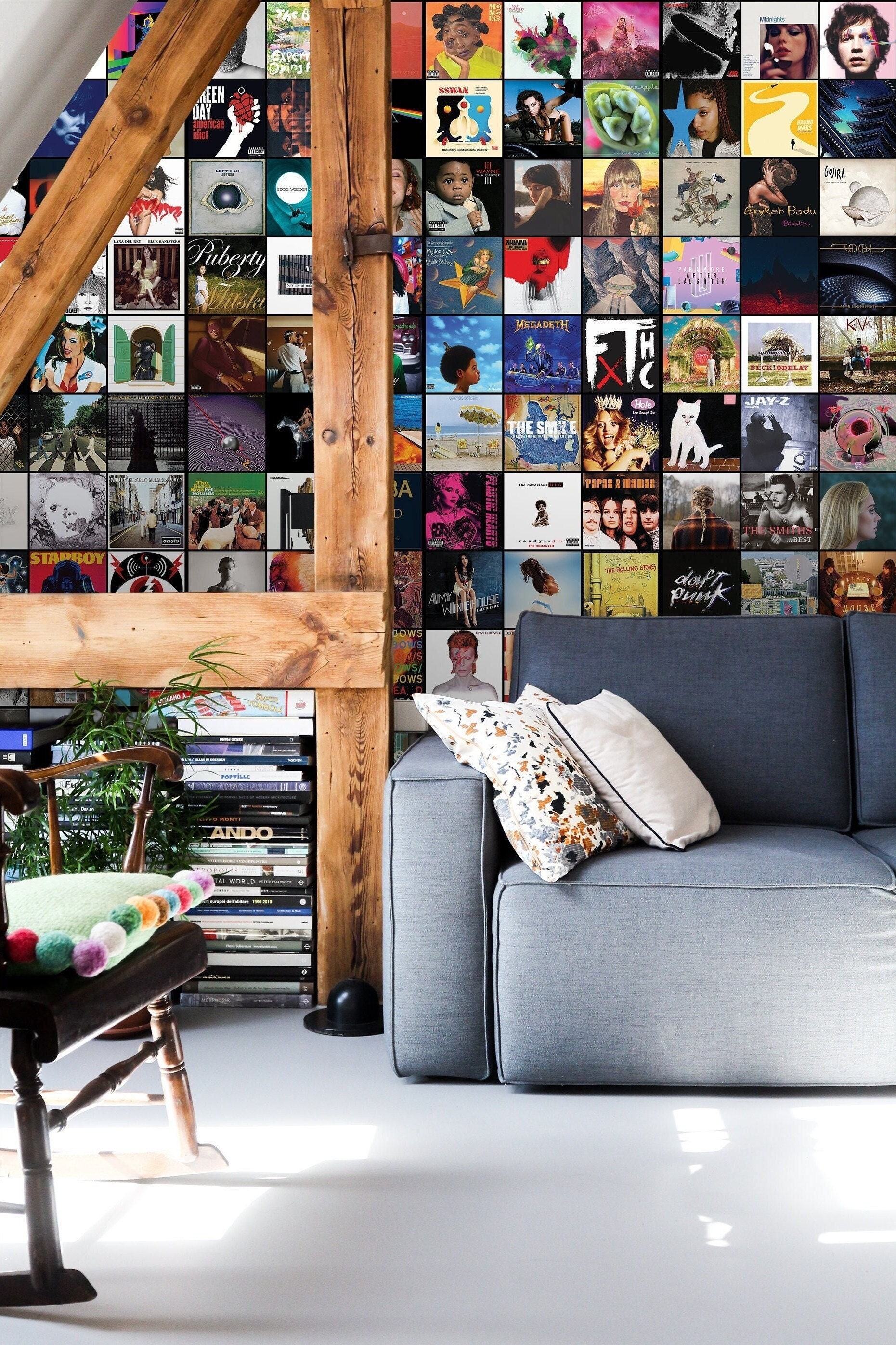 Vinyl Record Covers Wallpaper - Retro...