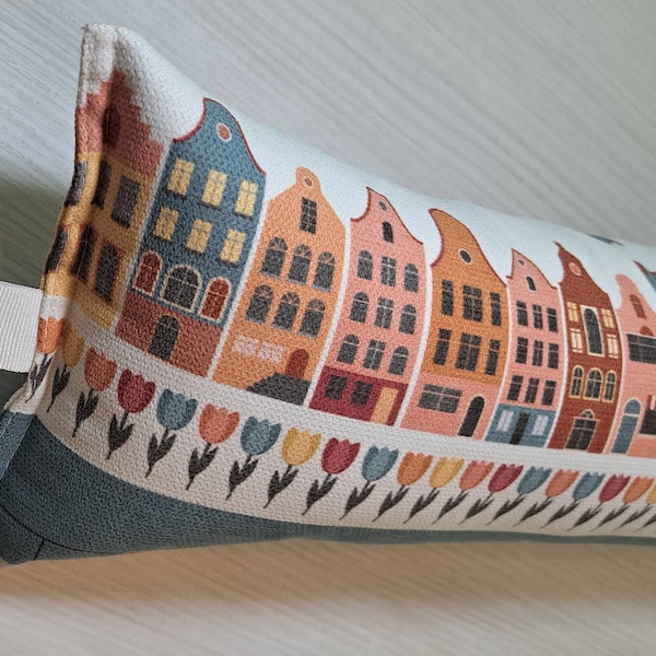 Draught excluder (Filled), Draft door stopper, Window draft stop, Eco Friendly, Save Energy, Amsterdam pattern draft blocker