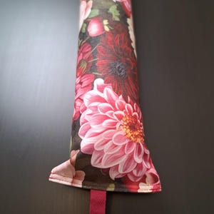 Large colorful flowers draught excluder (Filled), Draft door stopper, Window draft stop, Eco Friendly, Save Energy, Door Snake