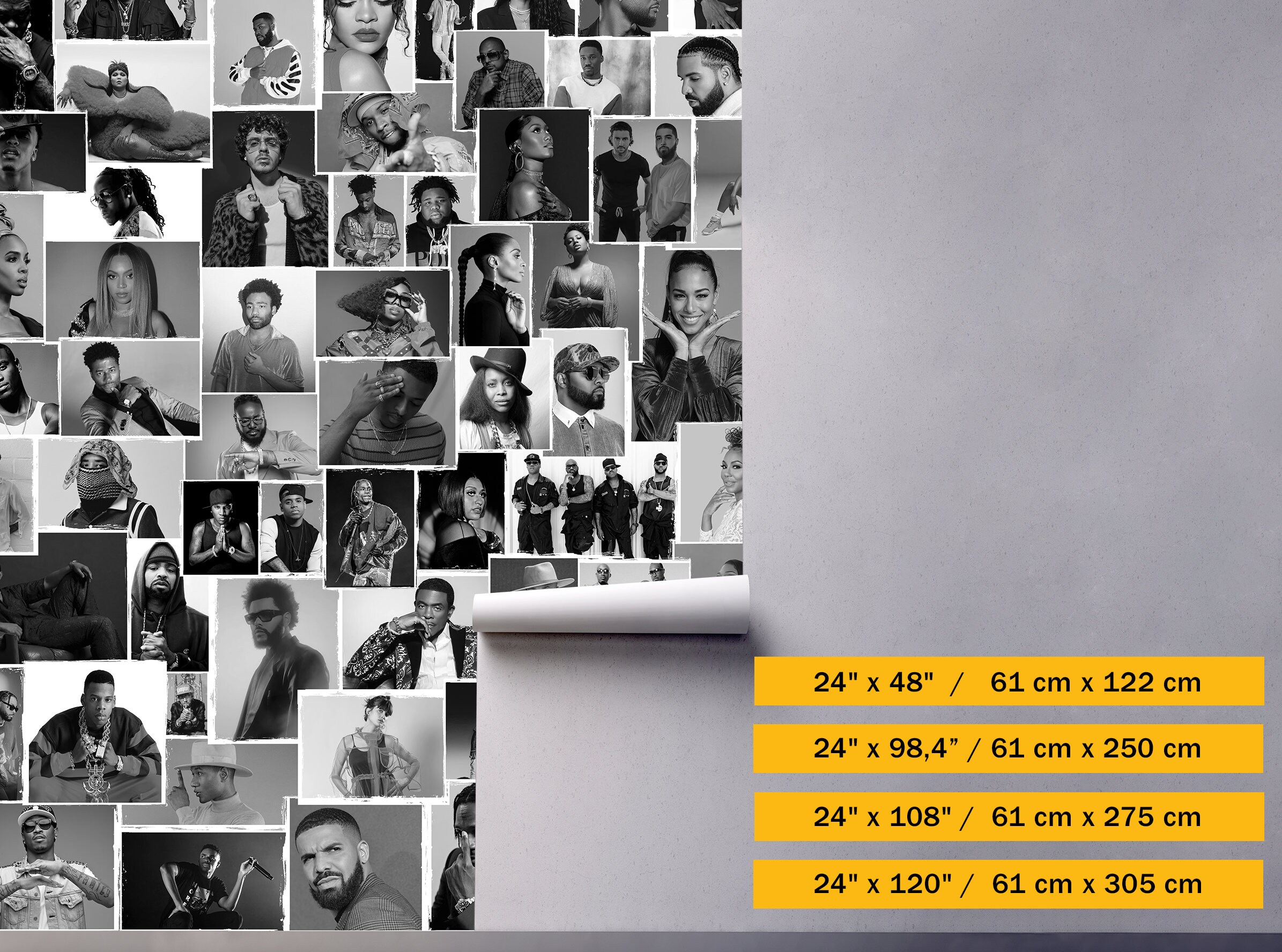 Rap & Rnb Legends Wallpaper: Black Music Icons Collage #34 - Etsy
