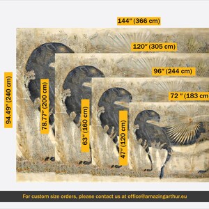 May include: Wallpaper samples featuring a stylized black and gold creature design, with size options from 47 inches (120 cm) to 144 inches (366 cm) wide. The Amazing Arthur logo is visible, along with the text "Premium Quality Wallpaper."