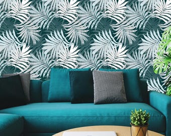 Green Jungle Wallpaper: Tropical Palm Leaves #129