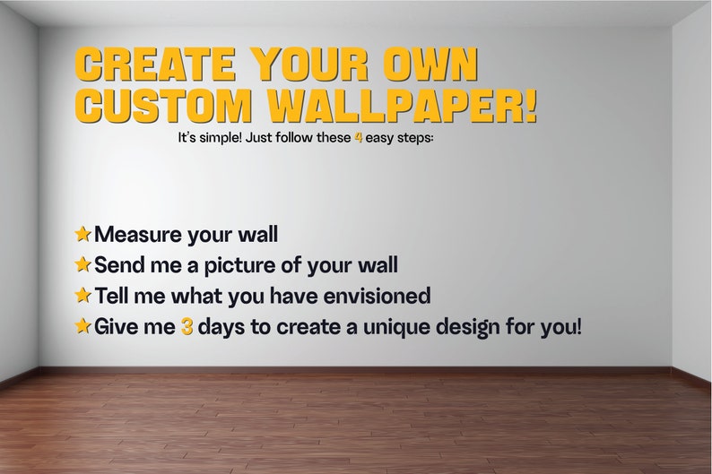 Custom Wallpaper Design Create Your Own Wallpaper Custom Etsy
