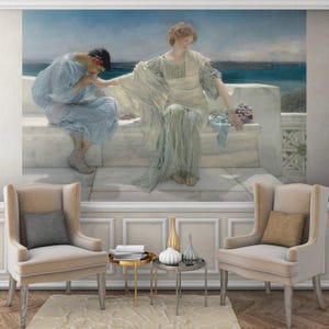 Romantic Oil Painting Wallpaper Mural: Vintage Art Peel and Stick Decor #52
