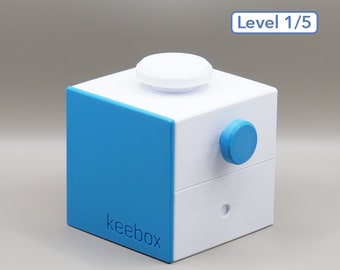 keebox blue, sequential discovery puzzle box