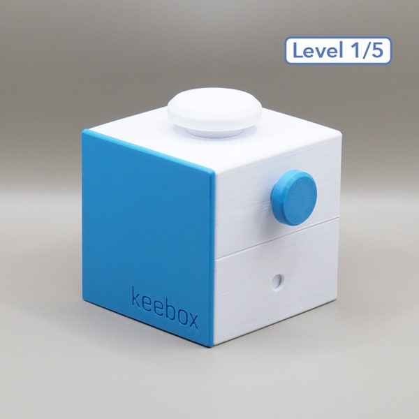 keebox blue, sequential discovery puzzle box