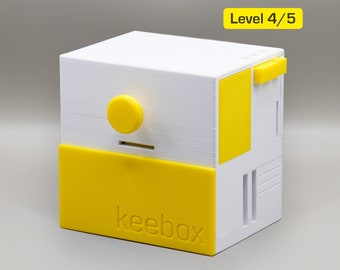 keebox yellow, sequential discovery puzzle box