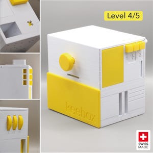 keebox yellow Rätselbox - Escape Room in a Box / sequential-discovery Puzzlebox