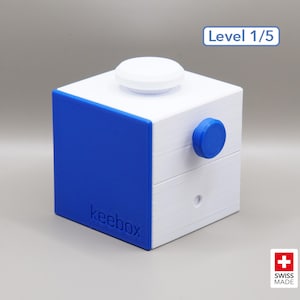 keebox blue Rätselbox - Escape Room in a Box / sequential-discovery Puzzlebox