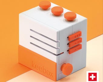 keebox orange Puzzle Box | Level 3 Mechanical Sequential Discovery Challenge