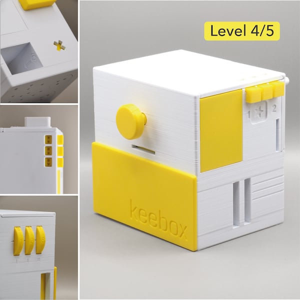 keebox yellow, sequential discovery puzzle box