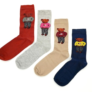 Women Men Funny Socks, Cute Animals Socks, Cotton Socks, Happy Emoji Socks, Smiley Socks, 4 Pairs