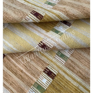 Yellow Handwoven Wool Rug: Scandinavian Style Flatweave Kilim Farmhouse Decor, Housewarming Gift