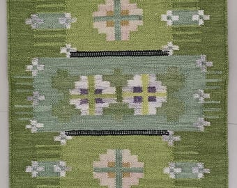 Green Scandinavian Design Inspired High Quality Handwoven Flatweave Kilim Rug For Living Room 5x8 6x9 8x10 Rug Customize in all Size
