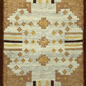 Handgewebter Kelim Teppich mit Pfeil-Design (15 x 2,5 cm)