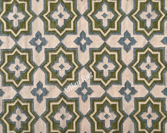 Handwoven Wool Kilim Rug: Green Floral Flatweave, Scandinavian Decor, Boho Rug