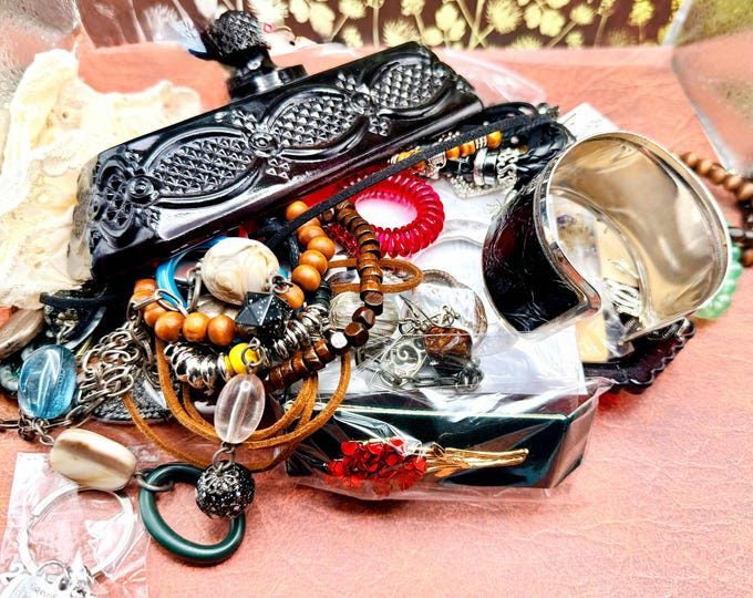 Vintage Mystery Jewelry Jar Crystal Dish