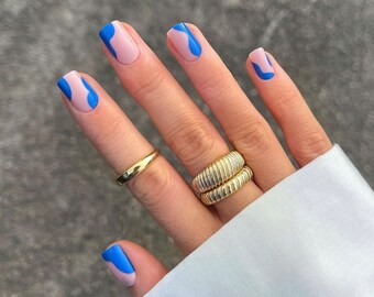 Blue For You Druk op nagels