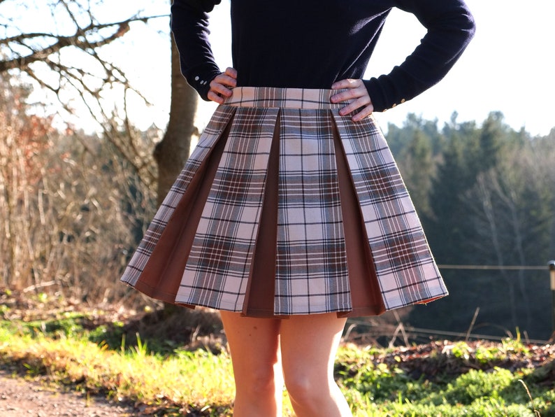 Skirt HARPER with Box Pleats PDF Sewing Pattern Sizes 34-46 4-16 Instant Download in A4, Letter, A0, 36x48 image 6