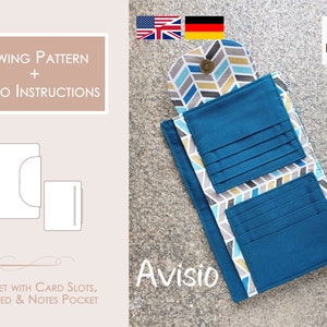 Wallet „Avisio“ Digital PDF Sewing Pattern | Instant Download in A4 & Letter
